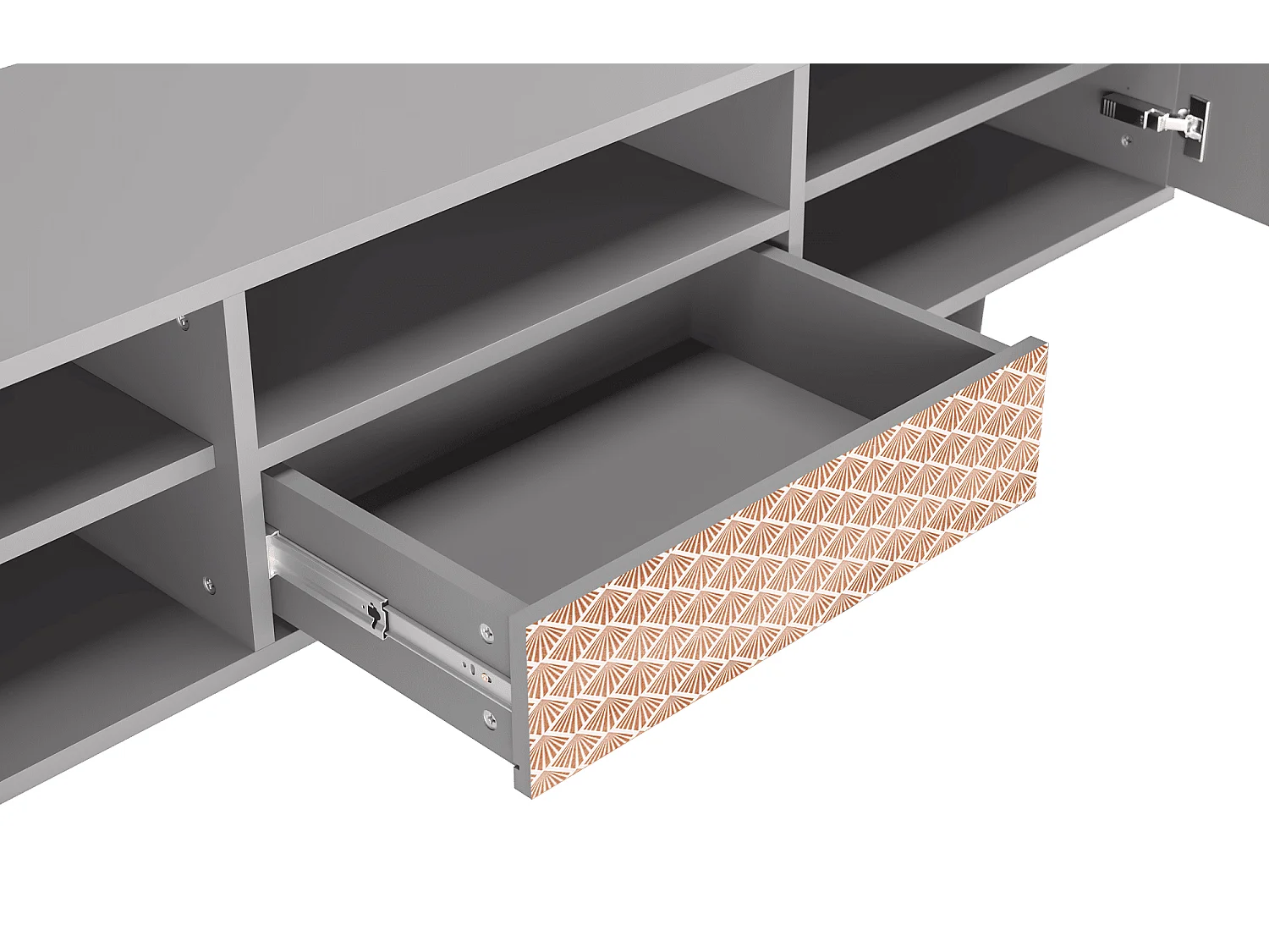 Meuble TV - 170х59х41 cm - T6 - Pastel Sunrise, Gris