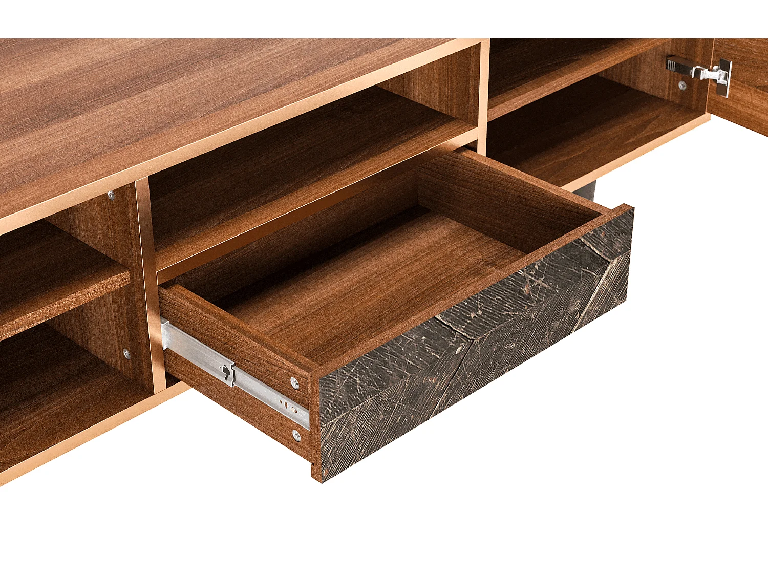 Meuble TV - 170х59х41 cm - T6 - Wise Tree, Noyer