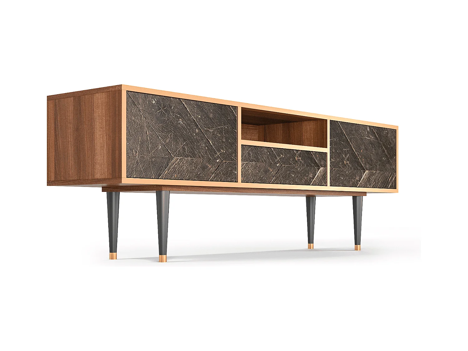 TV-Möbel - 170х59х41 cm - T6 - Wise Tree, Walnuss