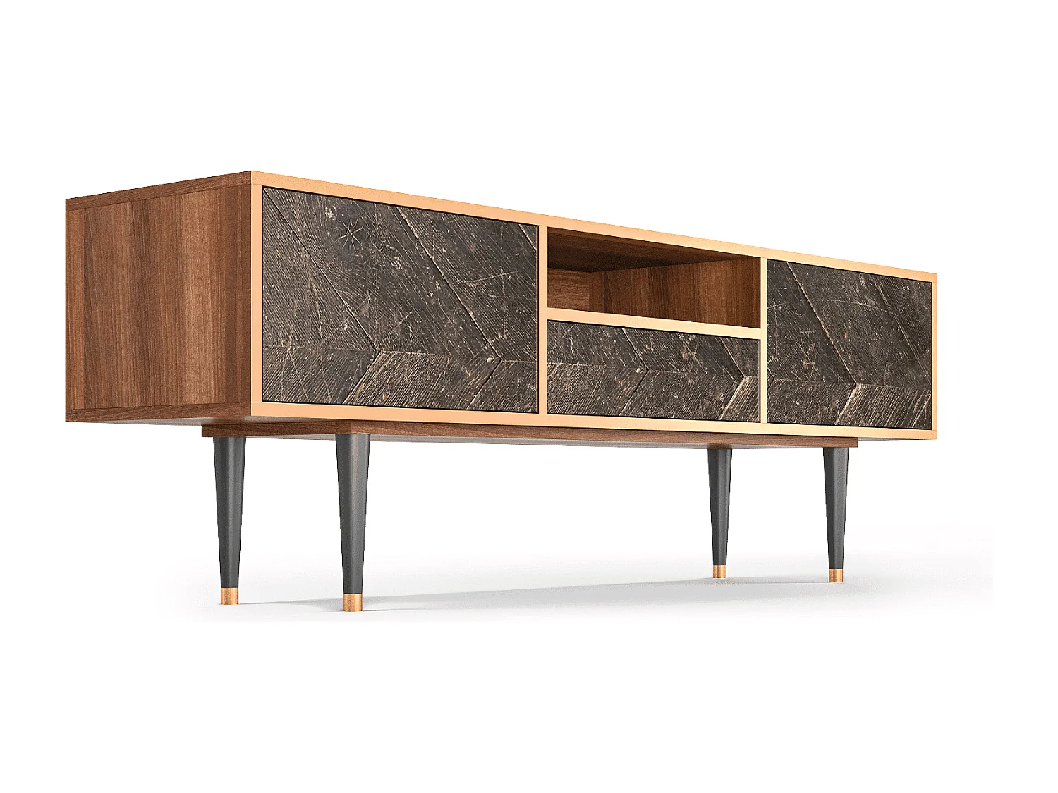 Meuble TV - 170х59х41 cm - T6 - Wise Tree, Noyer