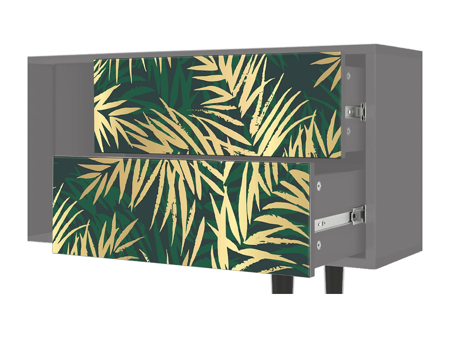 Mueble de TV - 170х69х48 cm - T1 - Sunny Palm Tree, Gris