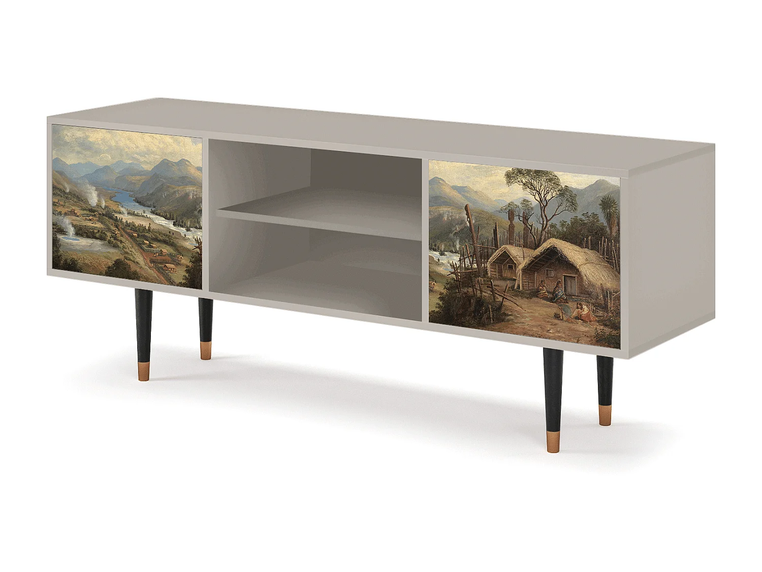 Szafka RTV - 170х69х48 cm - T2 - View Across the Plains , Piaskowy