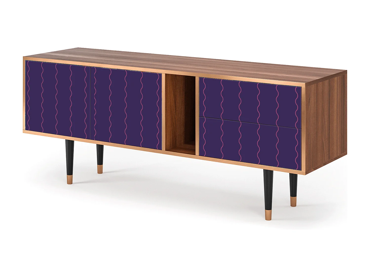 TV-Möbel - 170х69х48 cm - T1 - Grape Maccaroni, Walnuss