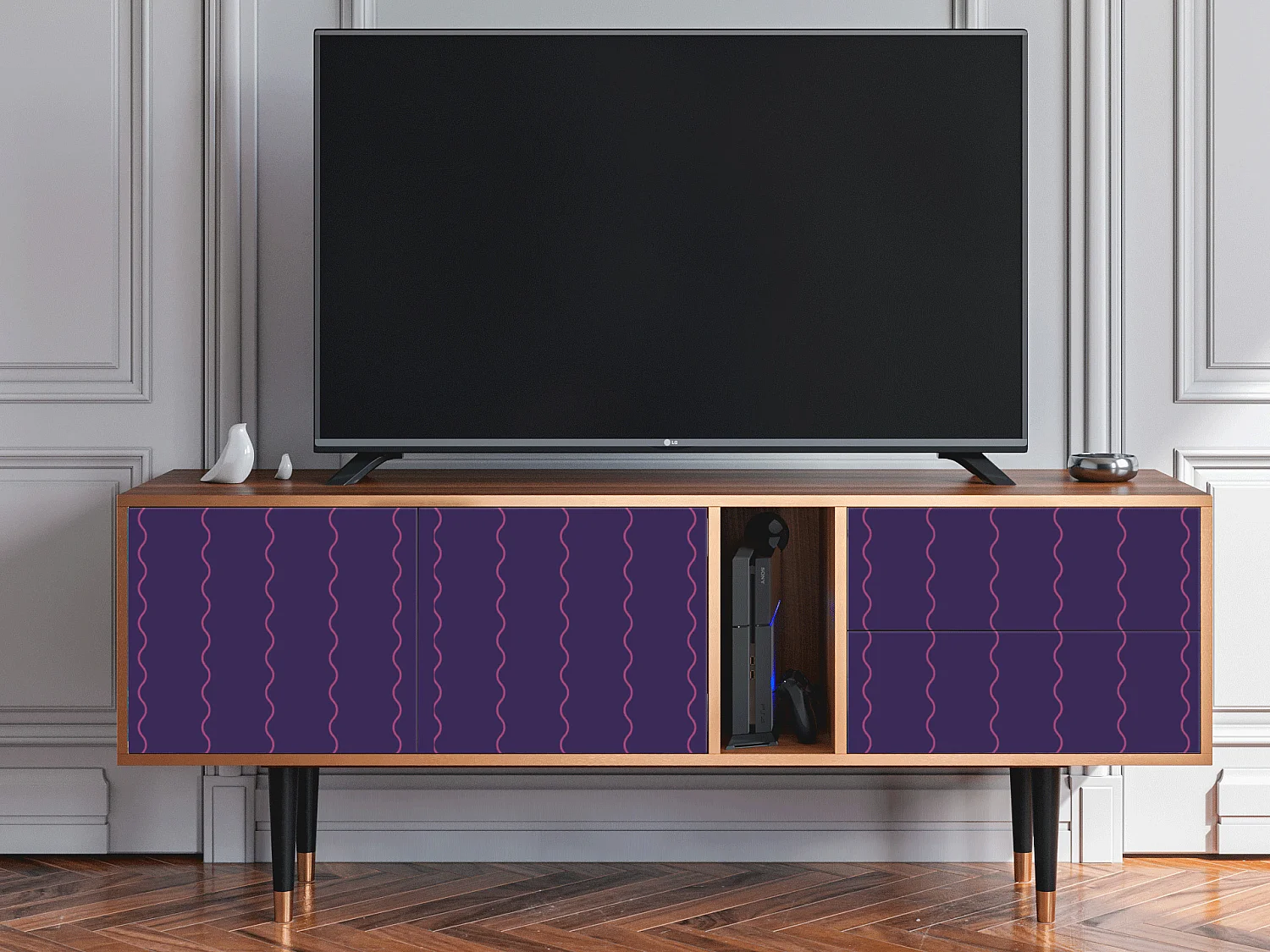 TV-Möbel - 170х69х48 cm - T1 - Grape Maccaroni, Walnuss