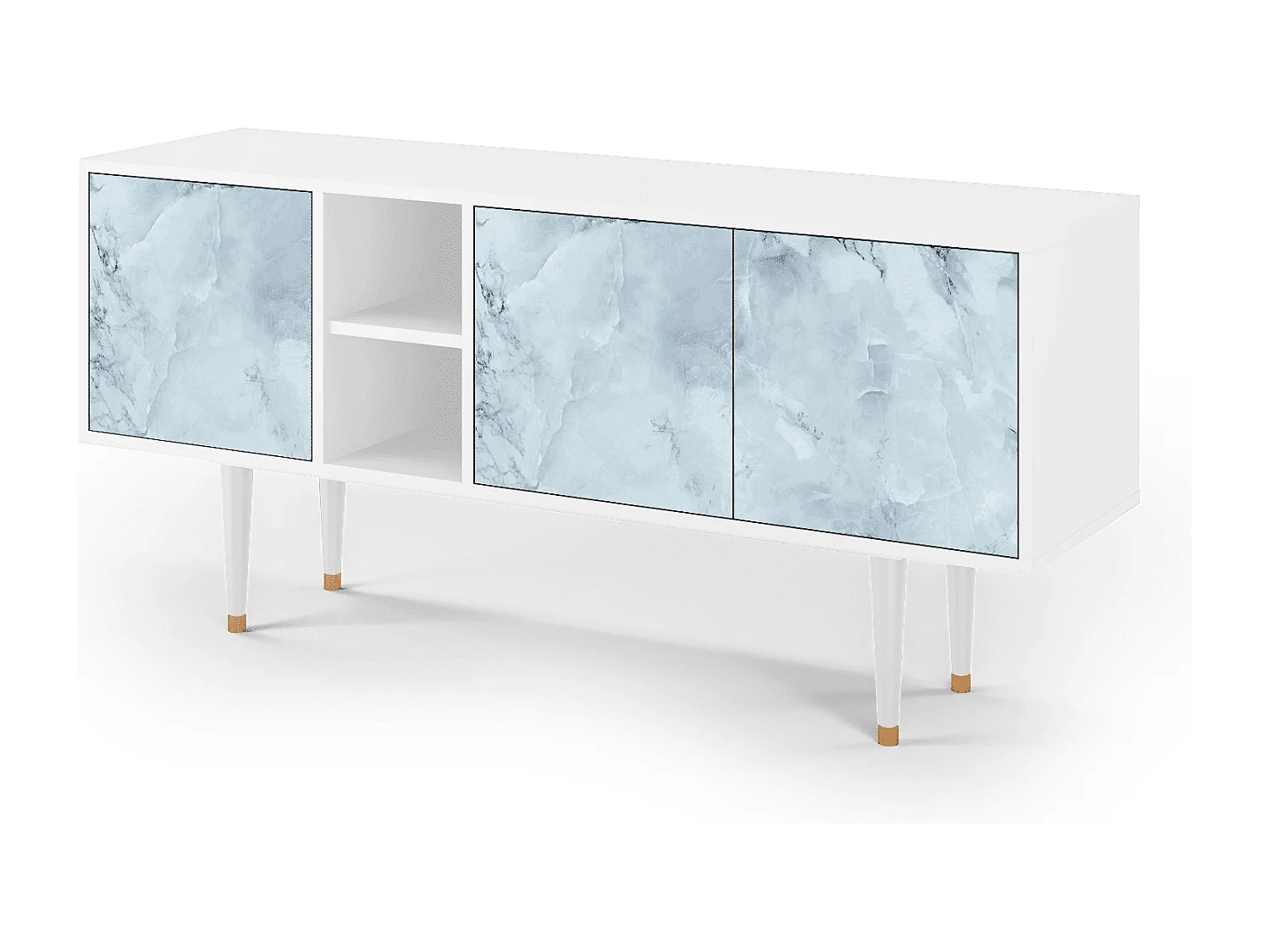 Meuble TV - 150х69х41 cm - T5 - Glacial Colour, Blanc