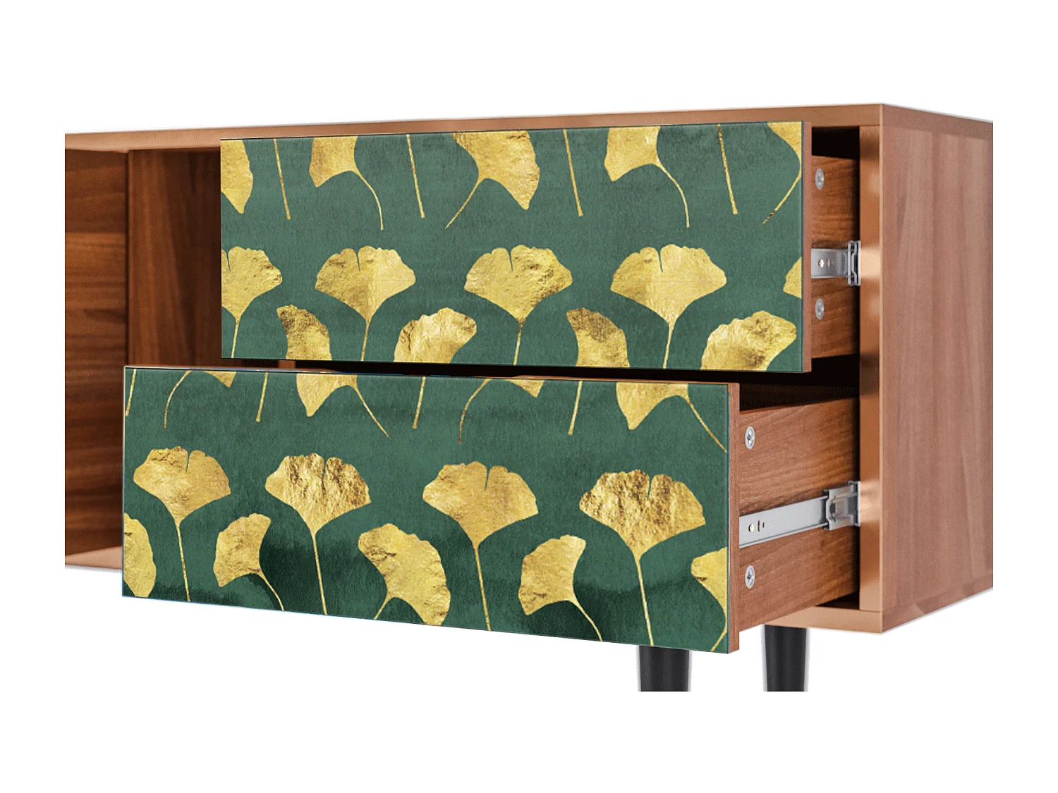 Mobile TV - 170х69х48 cm - T1 - Gingko leaves, Noce