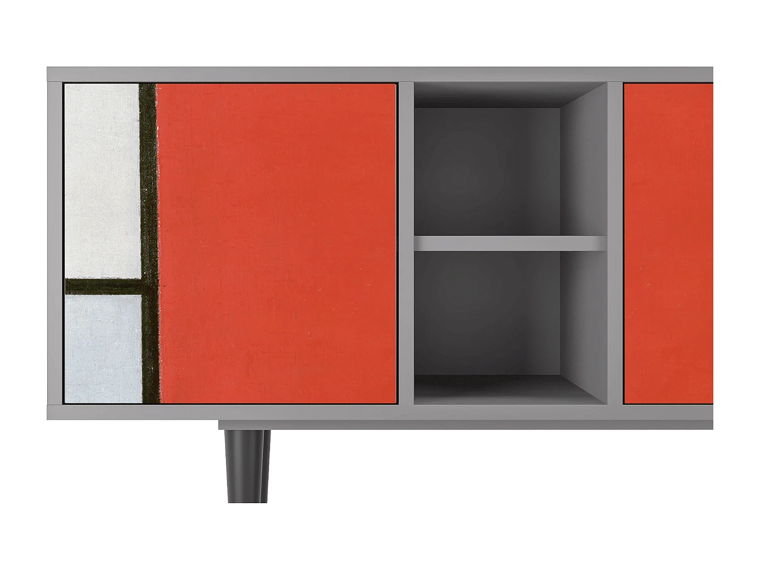 Mueble de TV - 150х69х41 cm - T5 - Composition, Gris