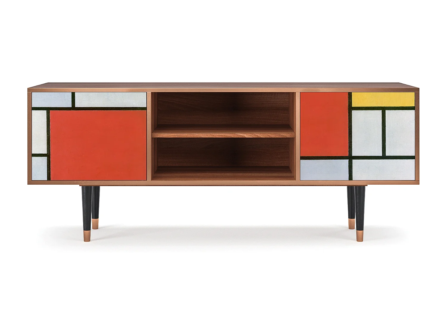 Szafka RTV - 170х69х48 cm - T2 - Composition, Orzech