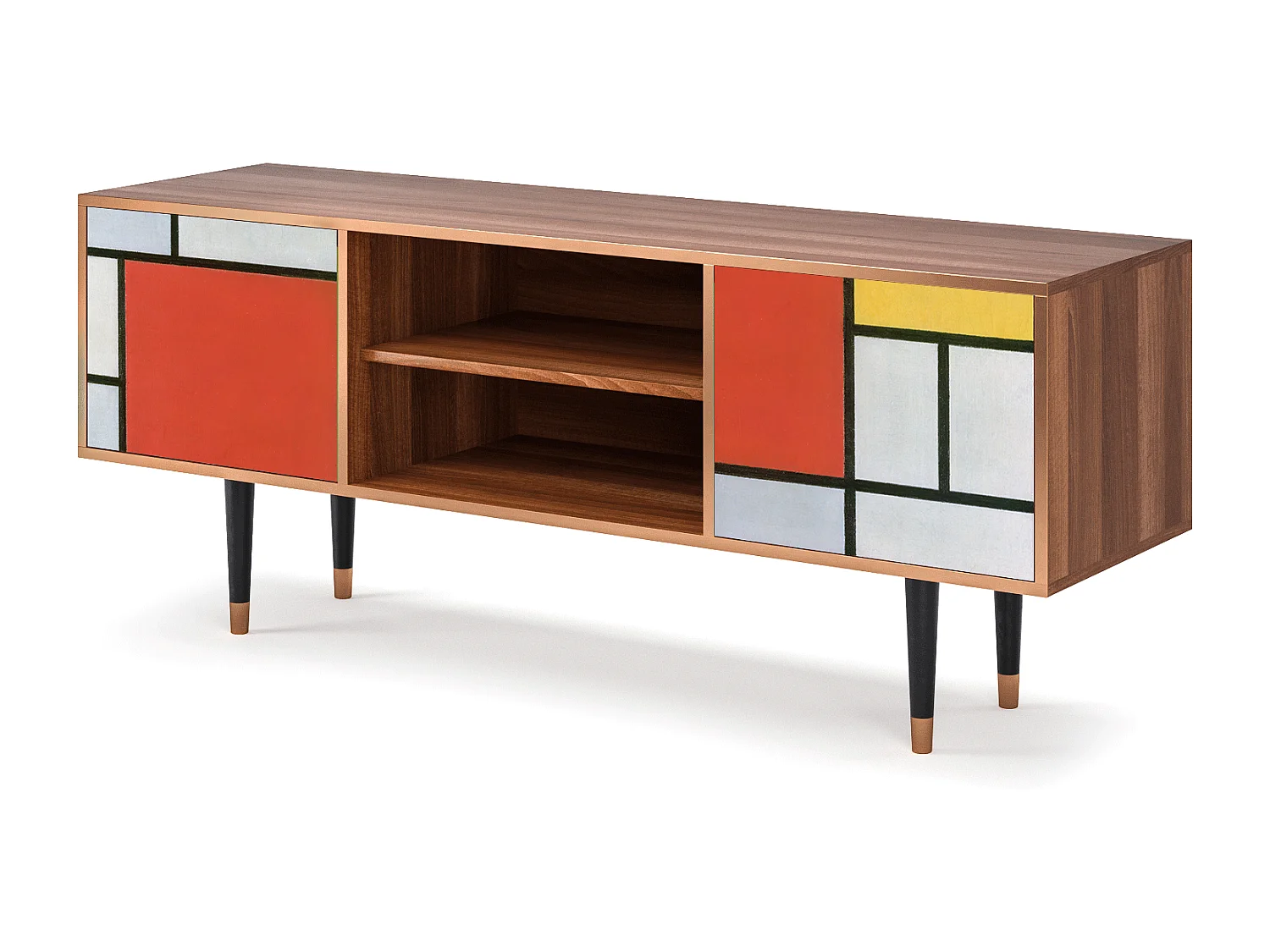 Szafka RTV - 170х69х48 cm - T2 - Composition, Orzech