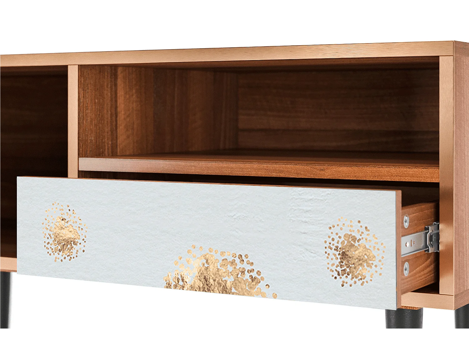 Szafka RTV - 115х59х48 cm - T3 - Sky Latte, Orzech