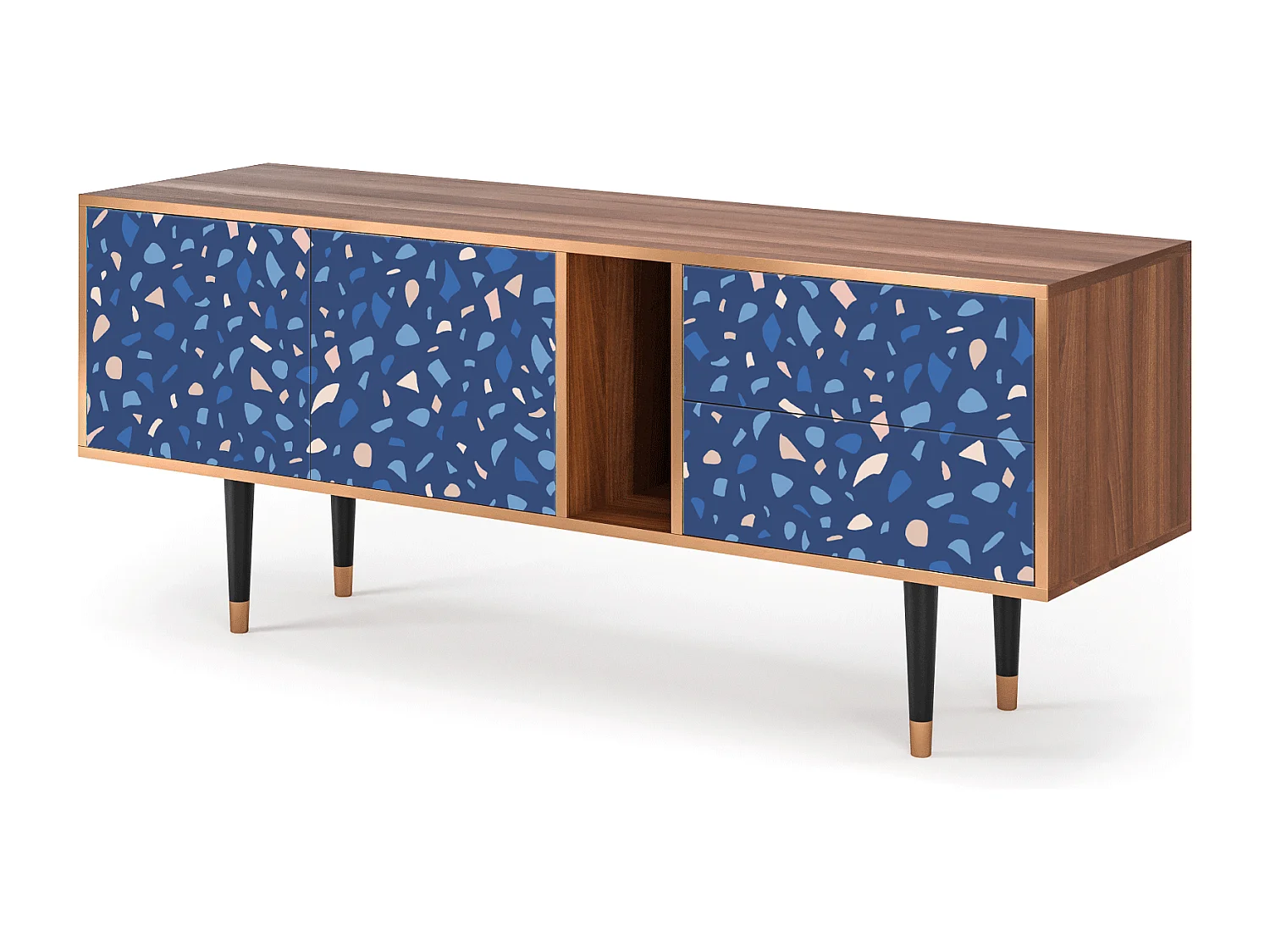 Szafka RTV - 170х69х48 cm - T1 - Soap Whirpool, Orzech