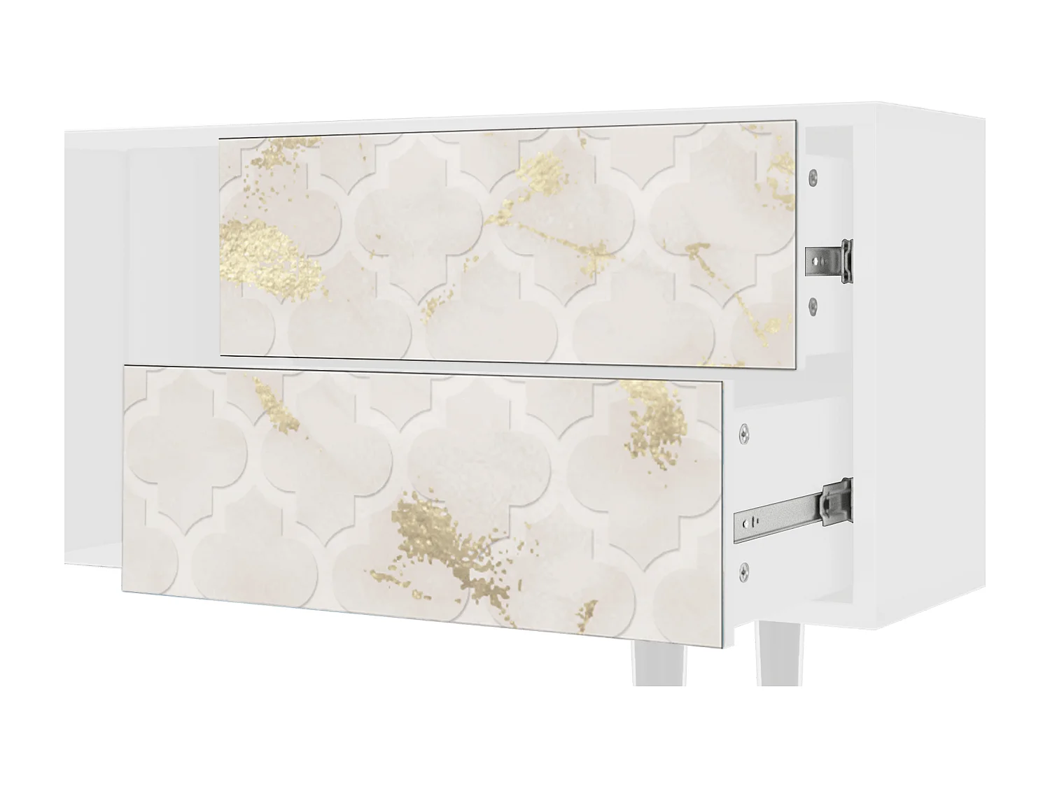 Mueble de TV - 170х69х48 cm - T1 - Sahara desert, Blanco