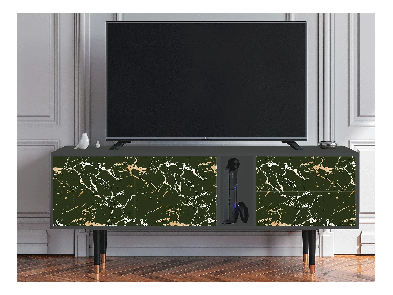 Mueble de TV - 170х69х48 cm - T1 - Amazon Forest, Antracita