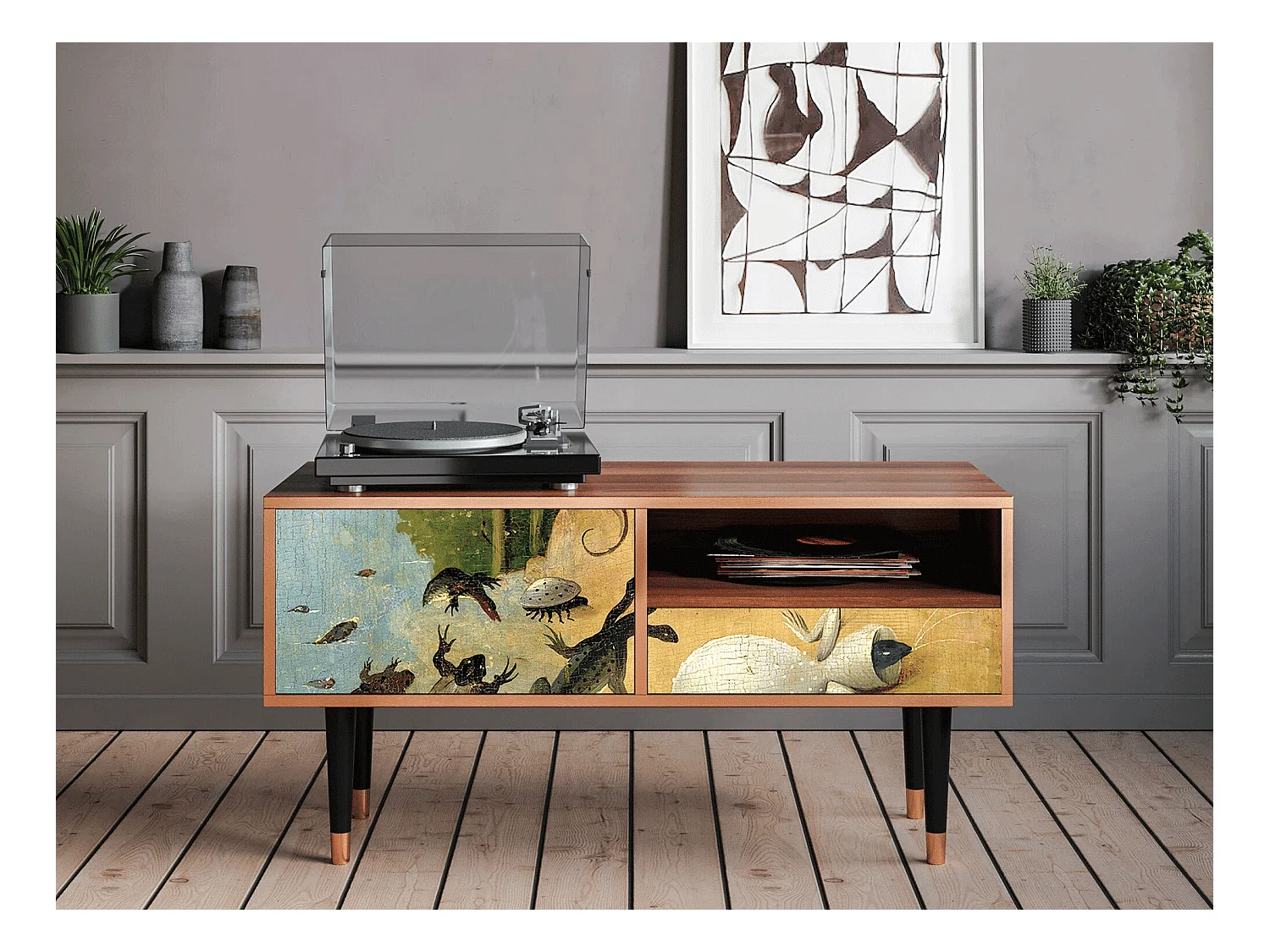 Meuble TV - 115х59х48 cm - T3 - The Garden by Bosch, Noyer