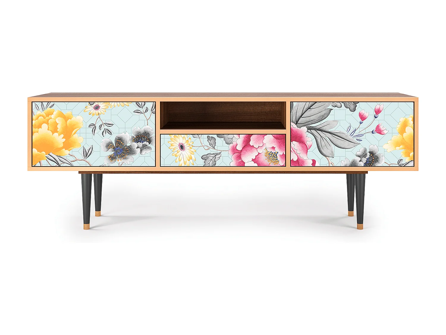 Mueble de TV - 170х59х41 cm - T6 - Sky Garden, Nogal