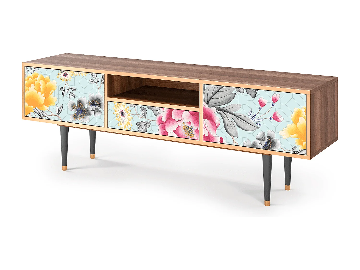 Meuble TV - 170х59х41 cm - T6 - Sky Garden, Noyer