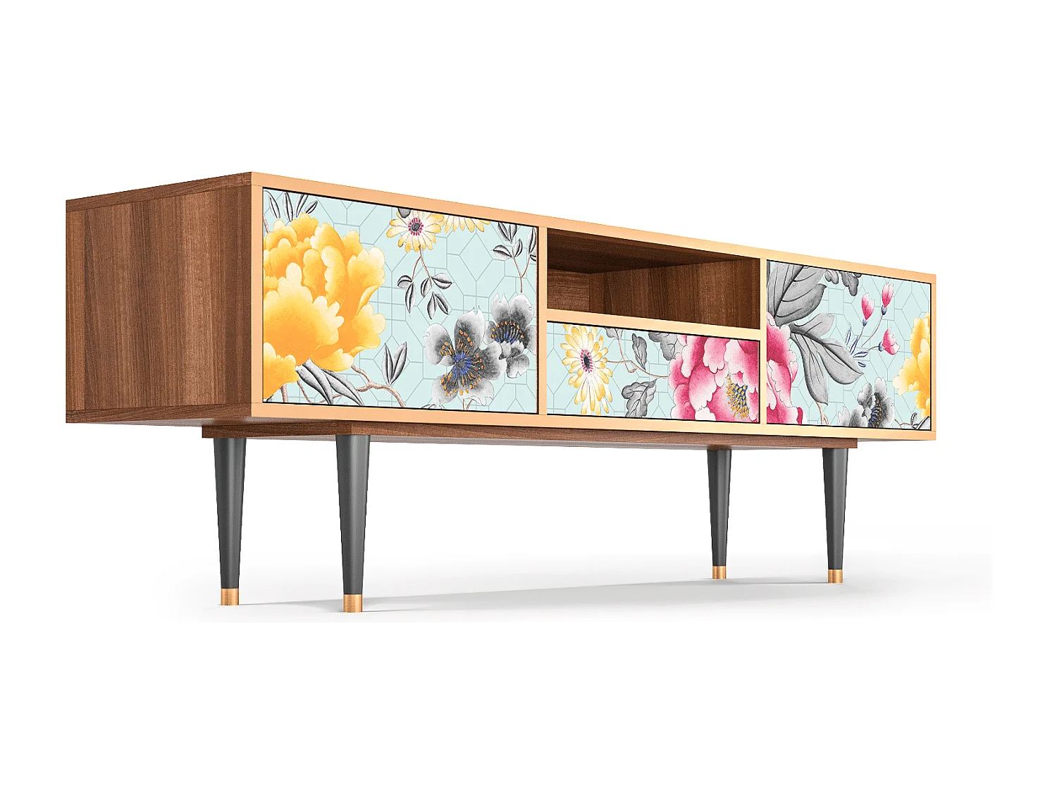 Meuble TV - 170х59х41 cm - T6 - Sky Garden, Noyer