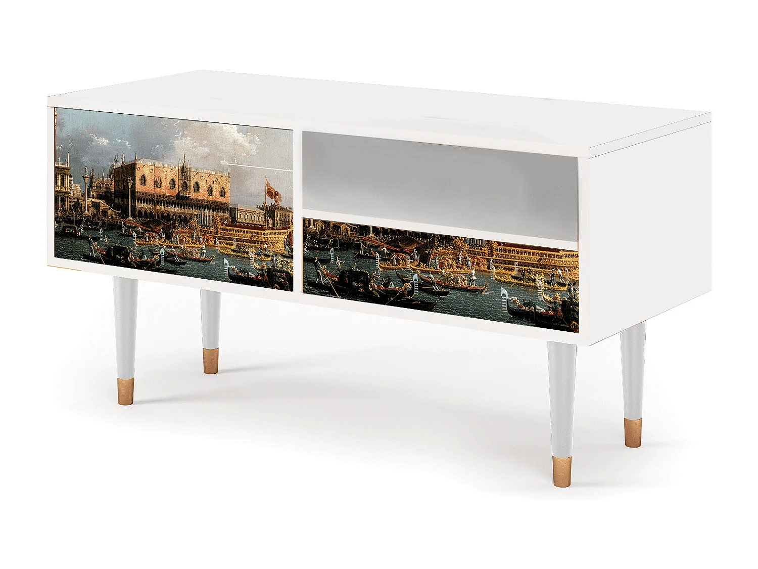 Meuble TV - 115х59х48 cm - T3 - The Bucintoro, Blanc