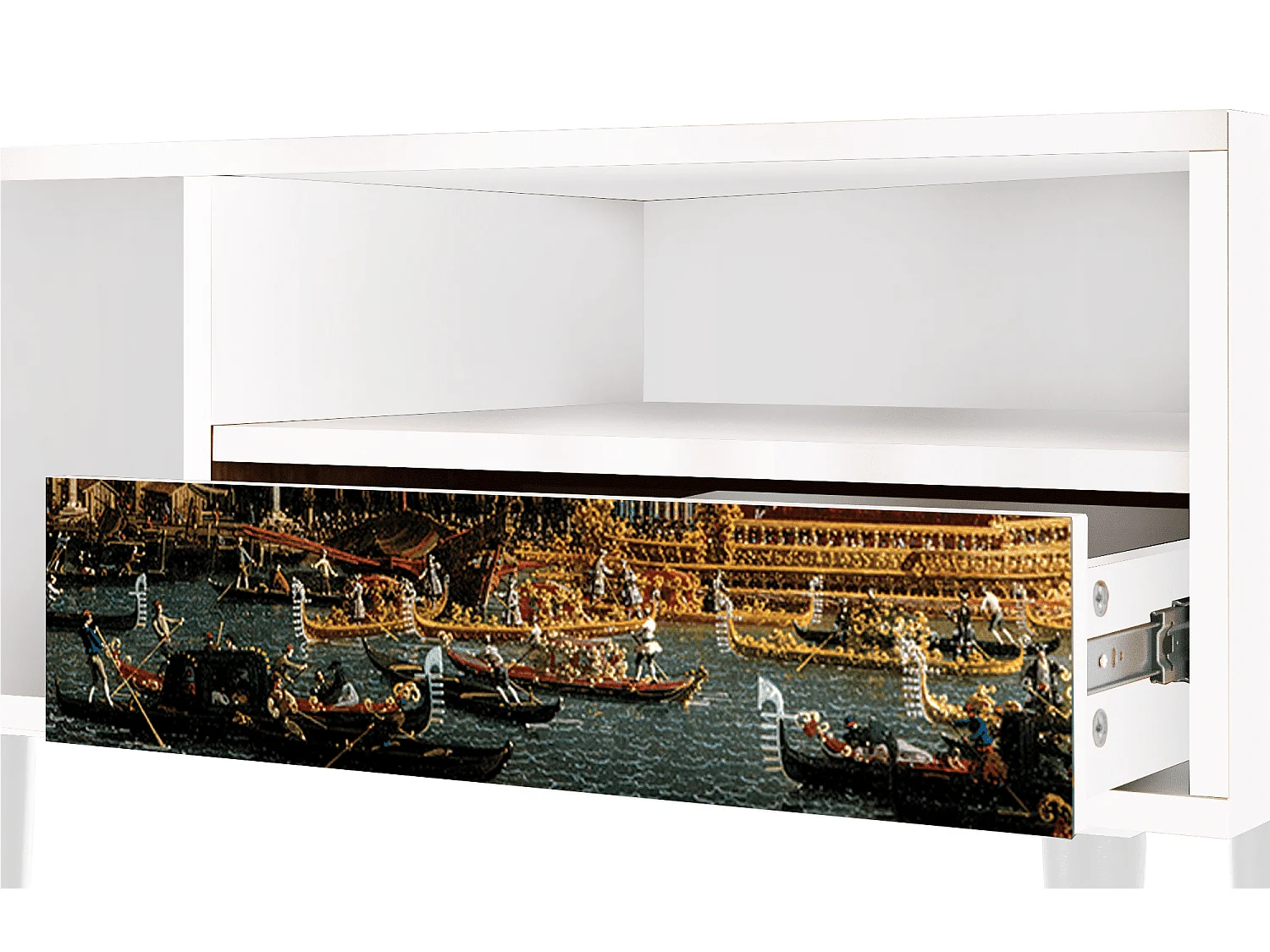 Meuble TV - 115х59х48 cm - T3 - The Bucintoro, Blanc