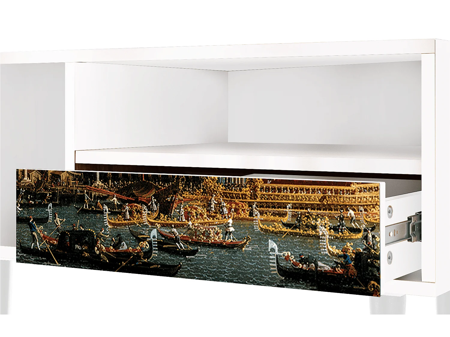 Meuble TV - 115х59х48 cm - T3 - The Bucintoro, Blanc