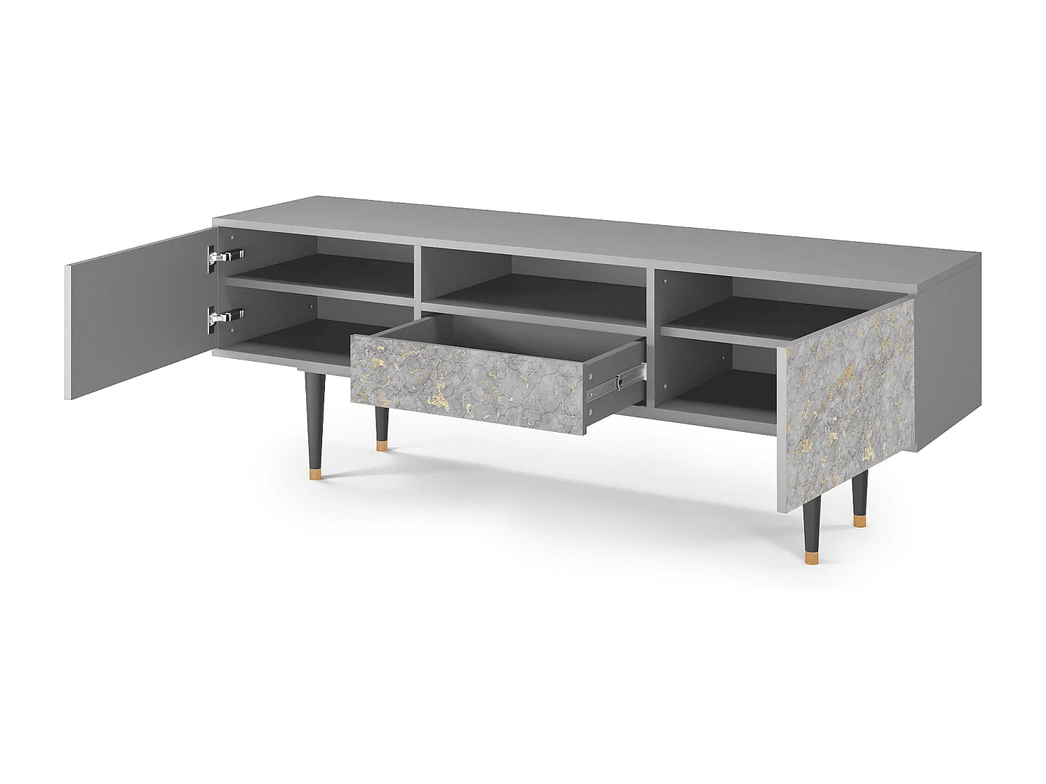 Meuble TV - 170х59х41 cm - T6 - Mariana Trench, Gris