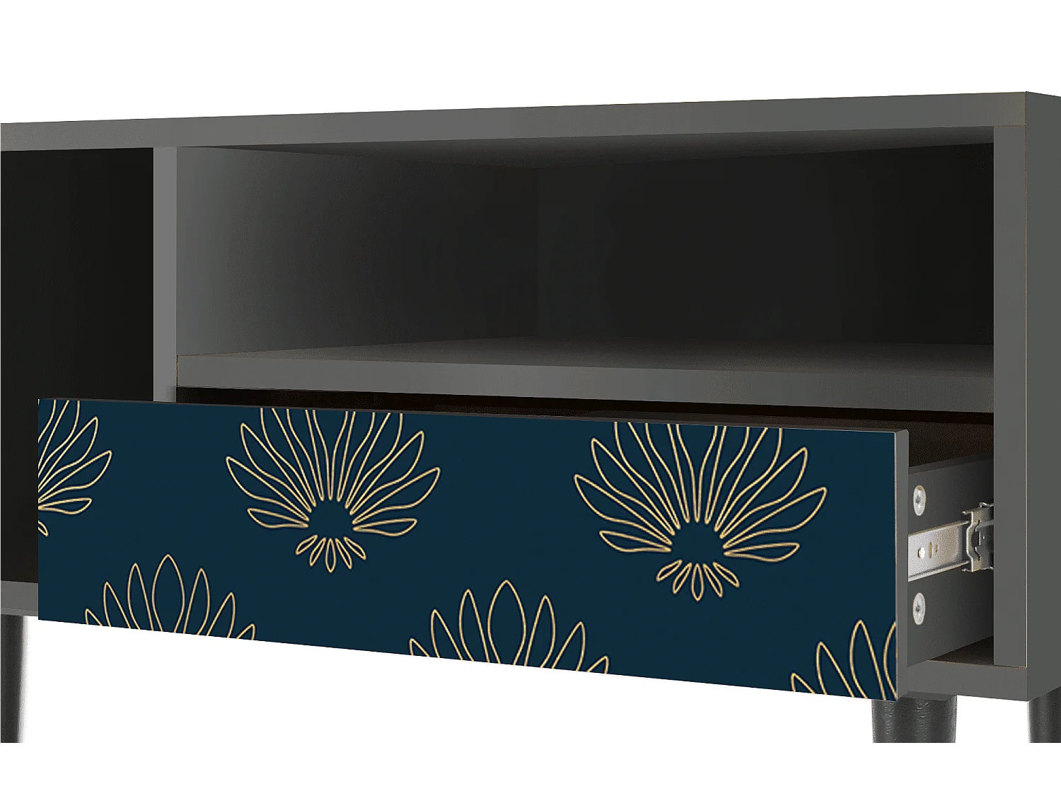 Mueble de TV - 115х59х48 cm - T3 - Blue Lotus, Antracite