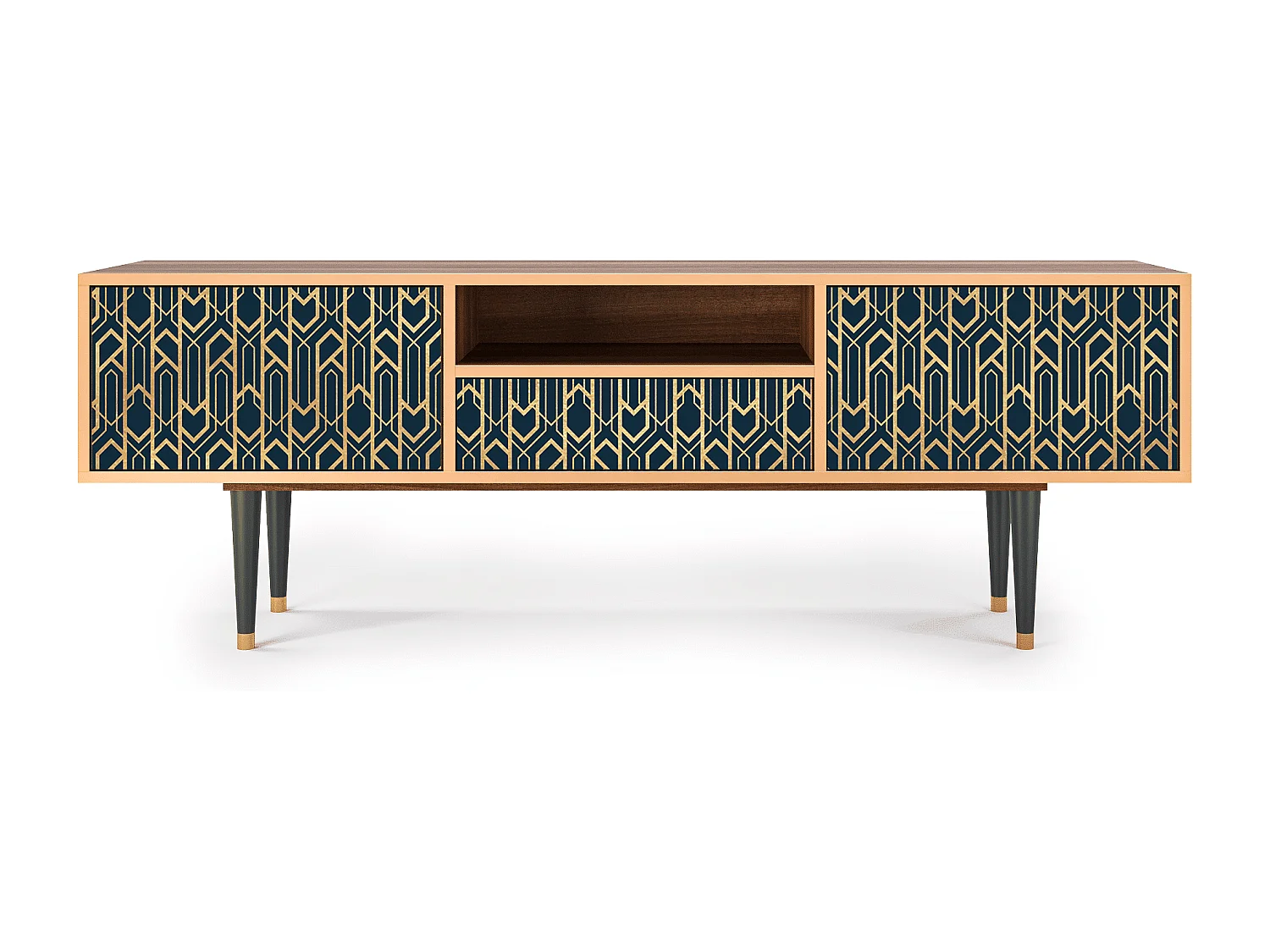 Meuble TV - 170х59х41 cm - T6 - Golden Empire, Noyer