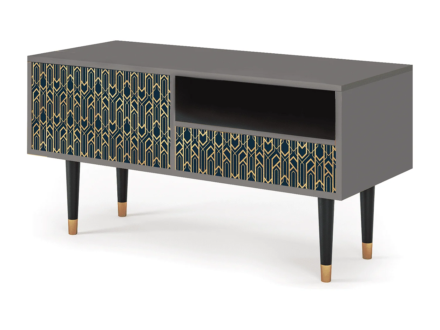 TV-meubel - 115х59х48 cm - T3 - Golden Empire, Grijs