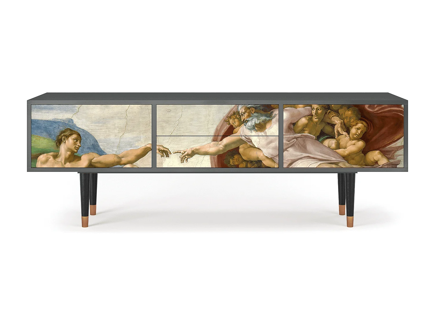 Mobile TV - 170х59х48 cm - T4 - The Creation of Adam, Antracite
