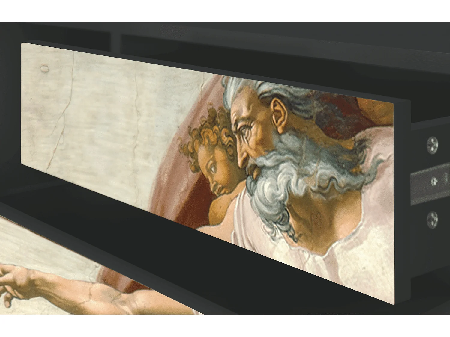 Mobile TV - 170х59х48 cm - T4 - The Creation of Adam, Antracite