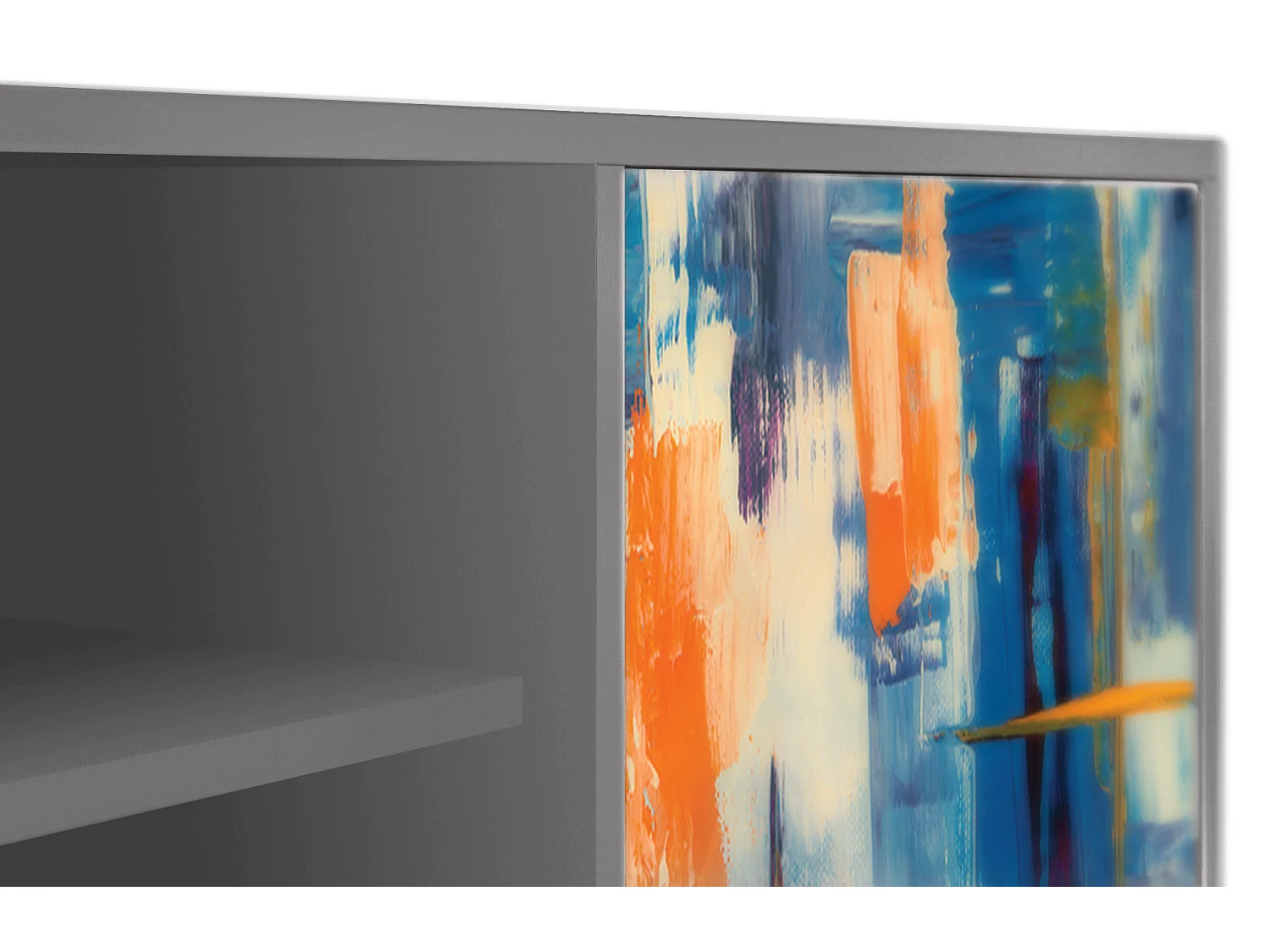 TV-meubel - 170х69х48 cm - T2 - Abstract Expressionism, Grijs