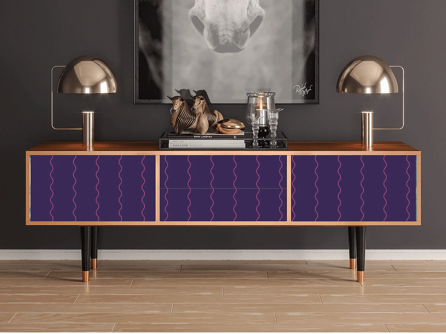 TV-meubel - 170х59х48 cm - T4 - Grape Maccaroni, Walnoot