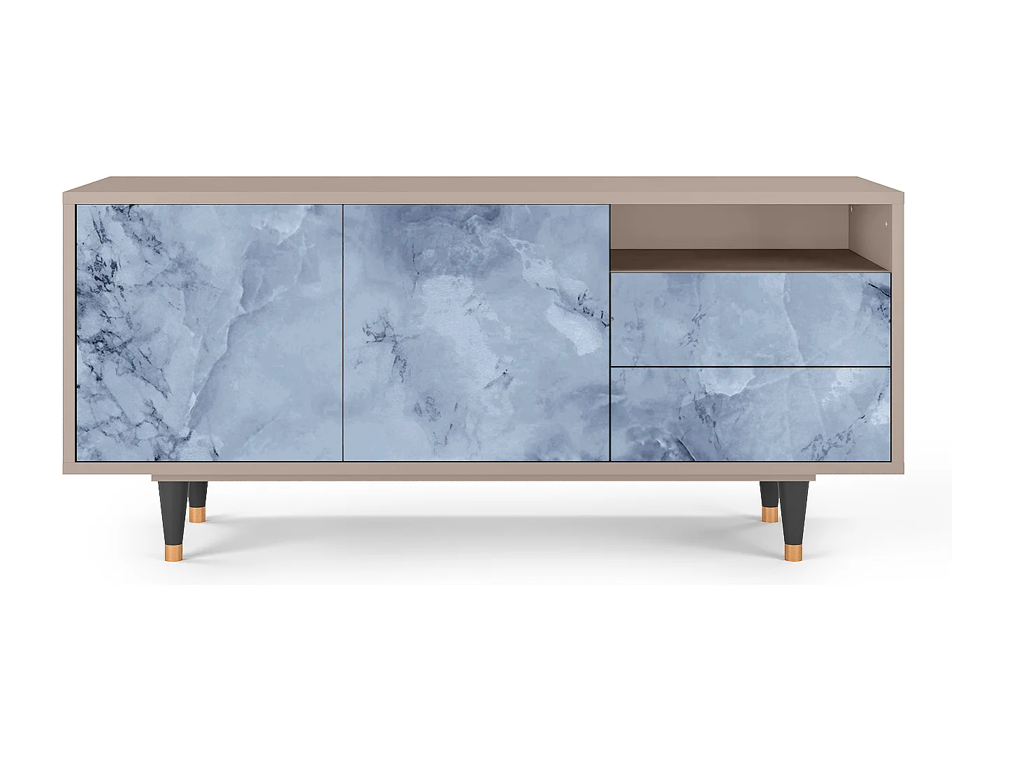 TV-Möbel - 125х56х41 cm - T7 - Feather Ice, Latte