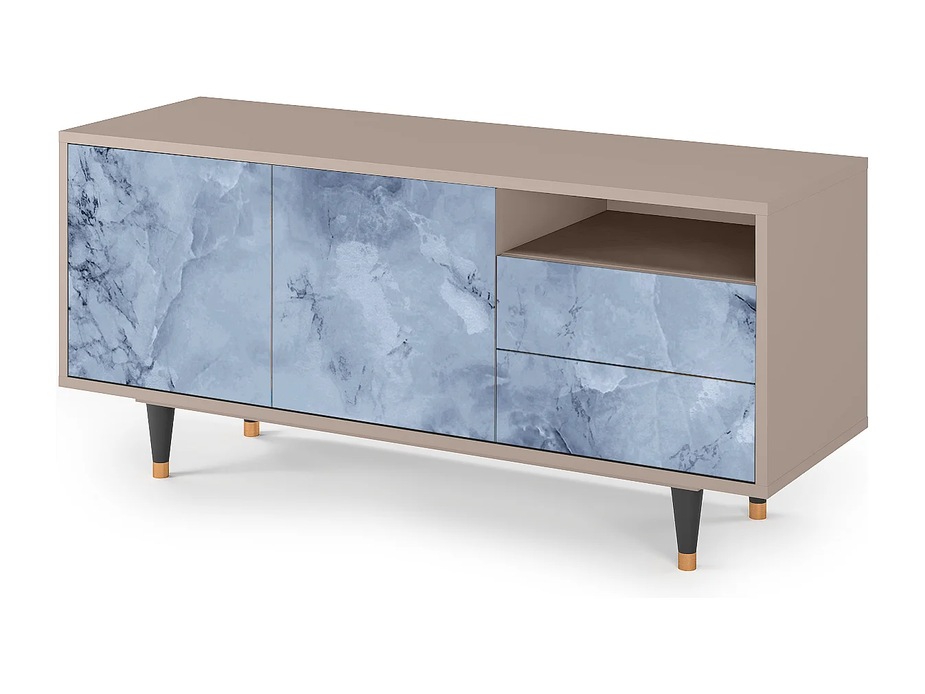 TV-Möbel - 125х56х41 cm - T7 - Feather Ice, Latte