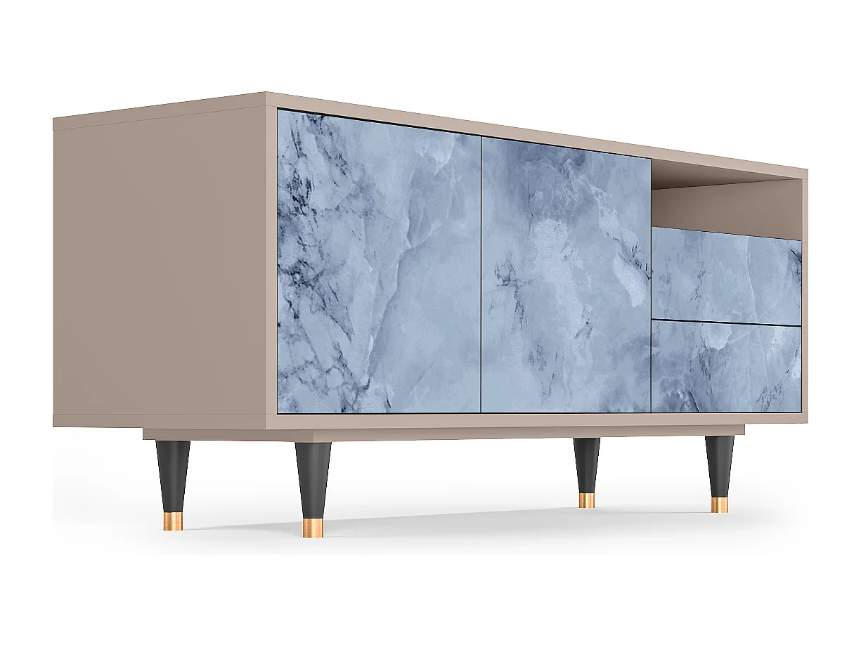 TV-Möbel - 125х56х41 cm - T7 - Feather Ice, Latte