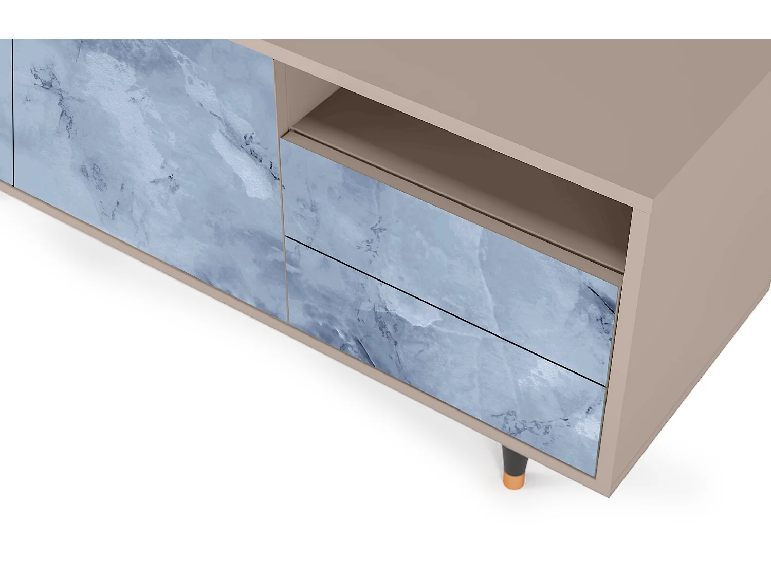 TV-Möbel - 125х56х41 cm - T7 - Feather Ice, Latte