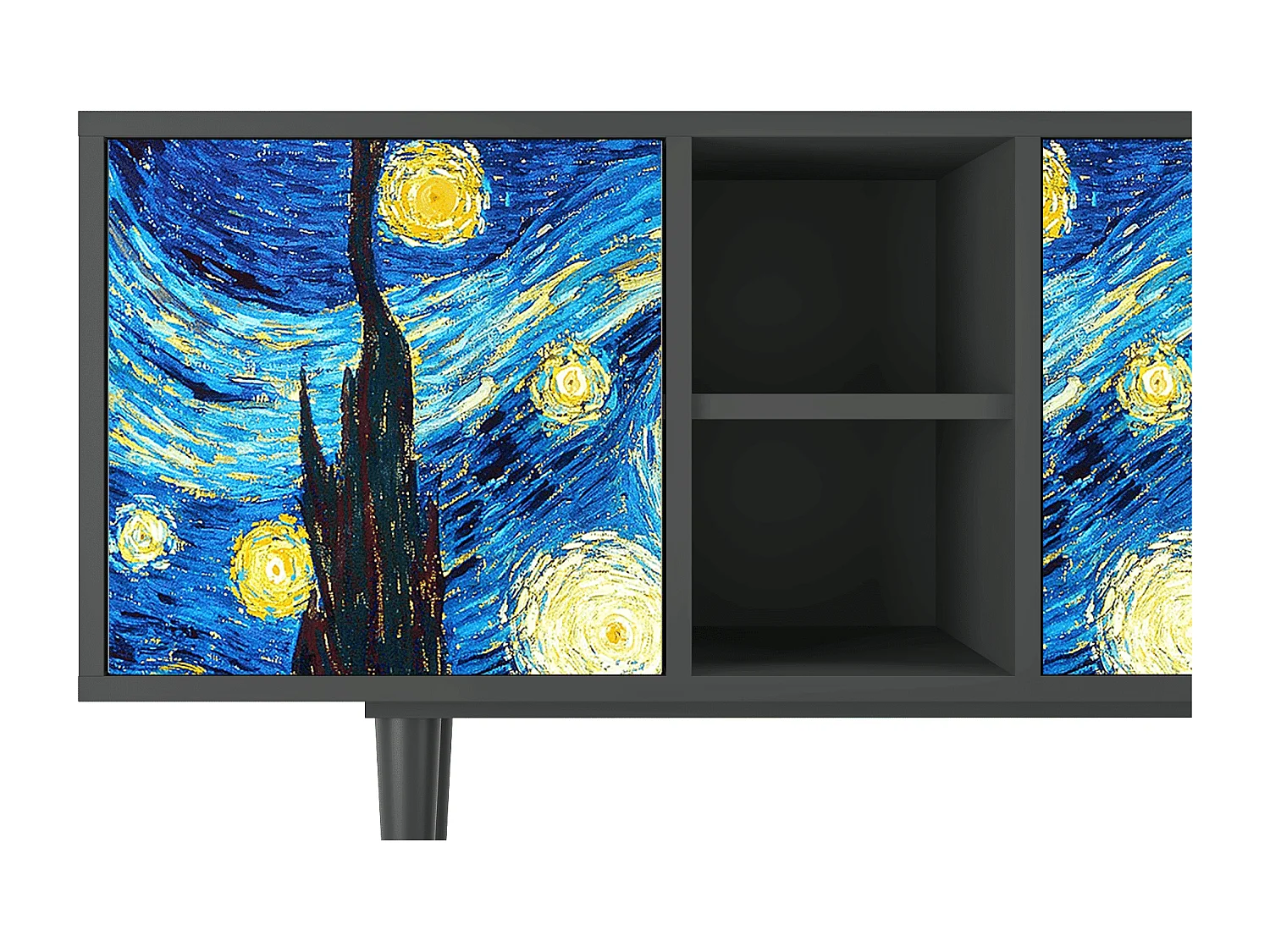Mueble de TV - 150х69х41 cm - T5 - The Starry Night  , Antracite