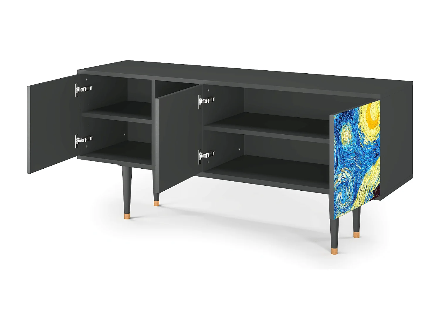 Mueble de TV - 150х69х41 cm - T5 - The Starry Night  , Antracite