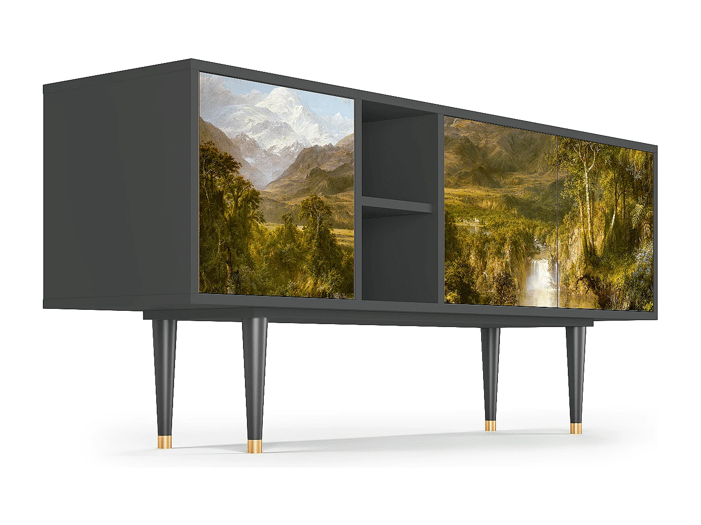 Mueble de TV - 150х69х41 cm - T5 - The Heart of the Andes , Antracite