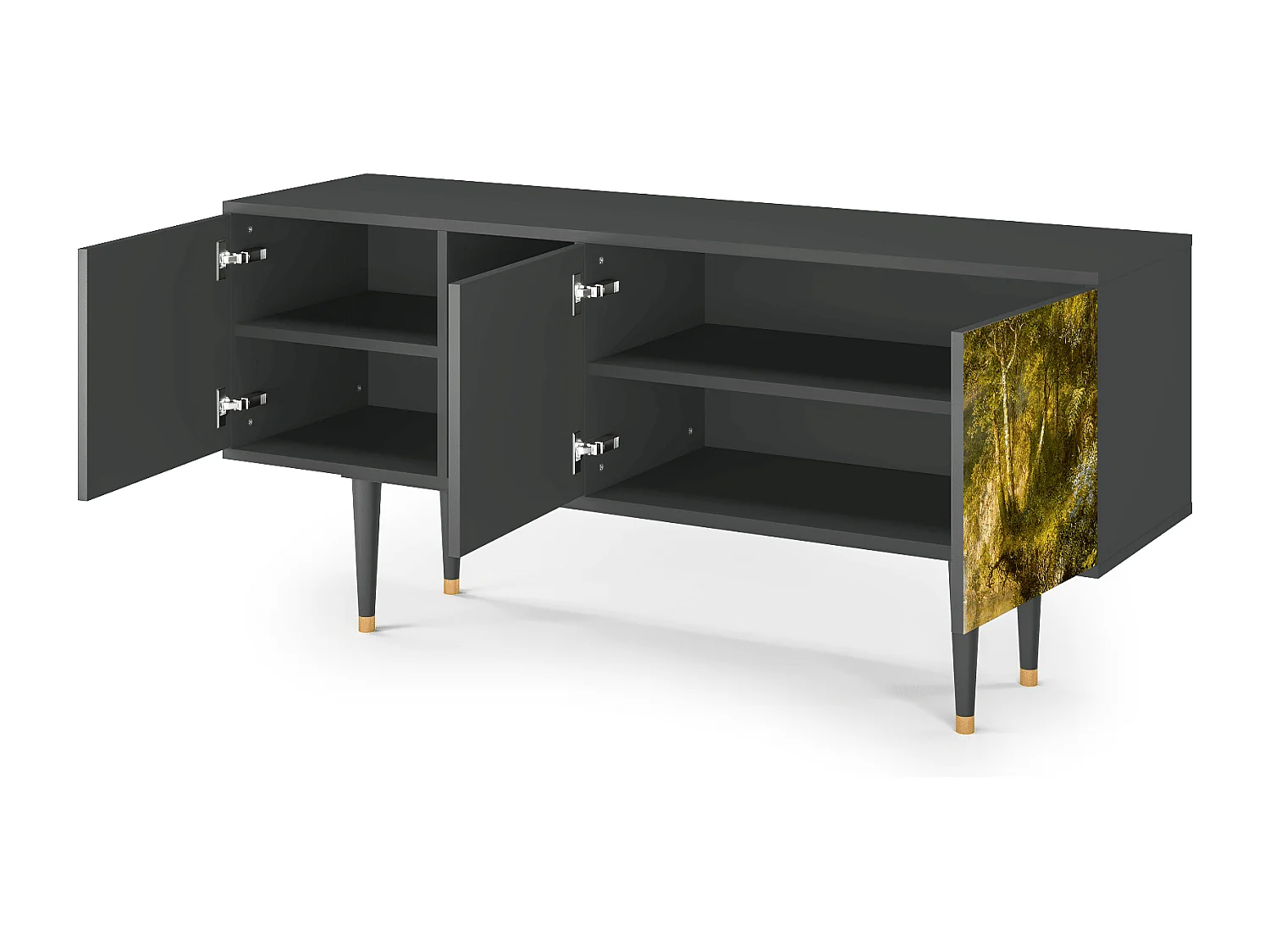 Mueble de TV - 150х69х41 cm - T5 - The Heart of the Andes , Antracite