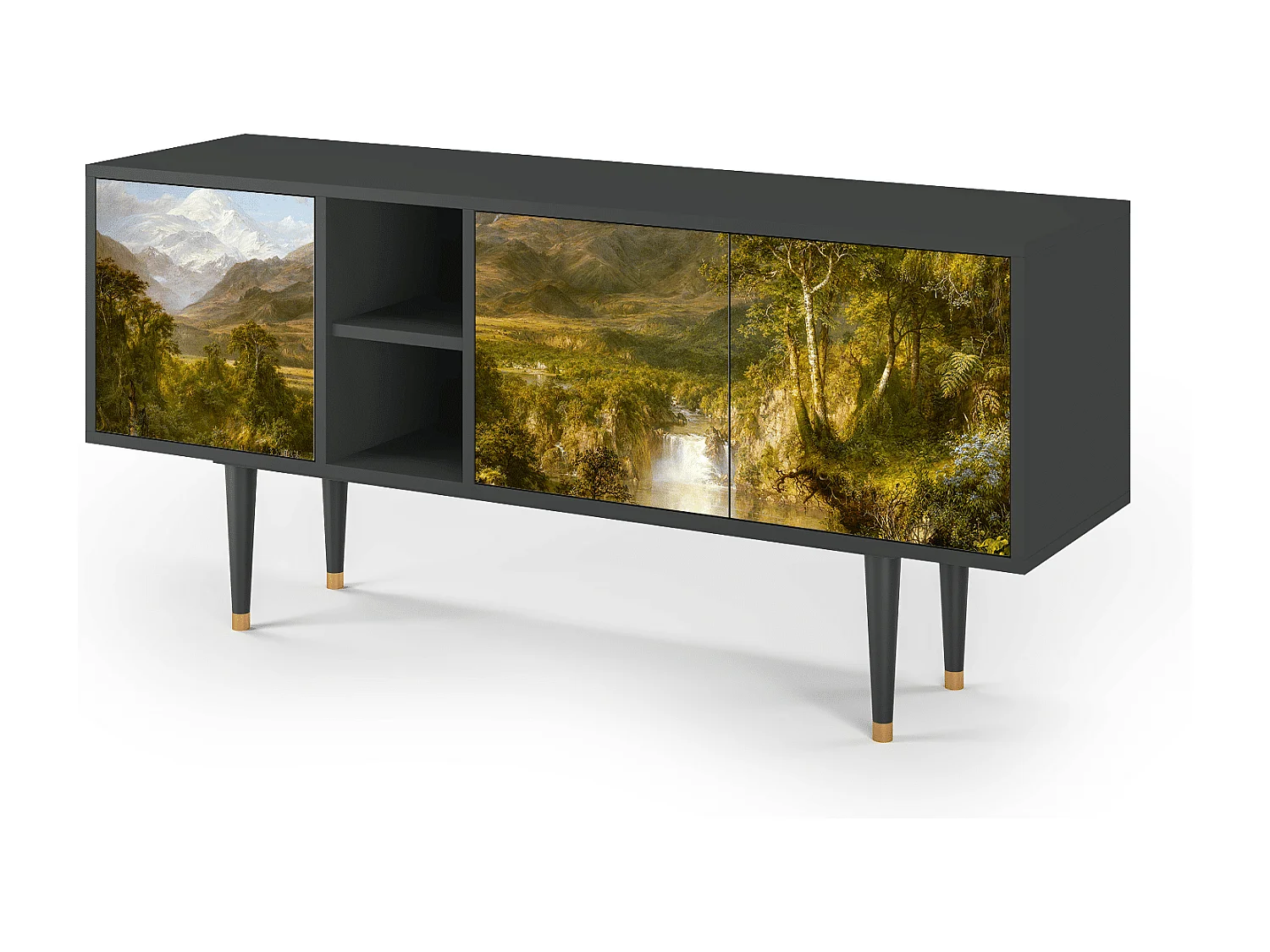 Szafka RTV - 150х69х41 cm - T5 - The Heart of the Andes , Antracyt