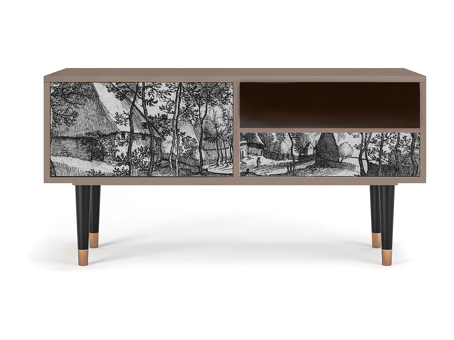 TV-meubel - 115х59х48 cm - T3 - Village Road, Latte