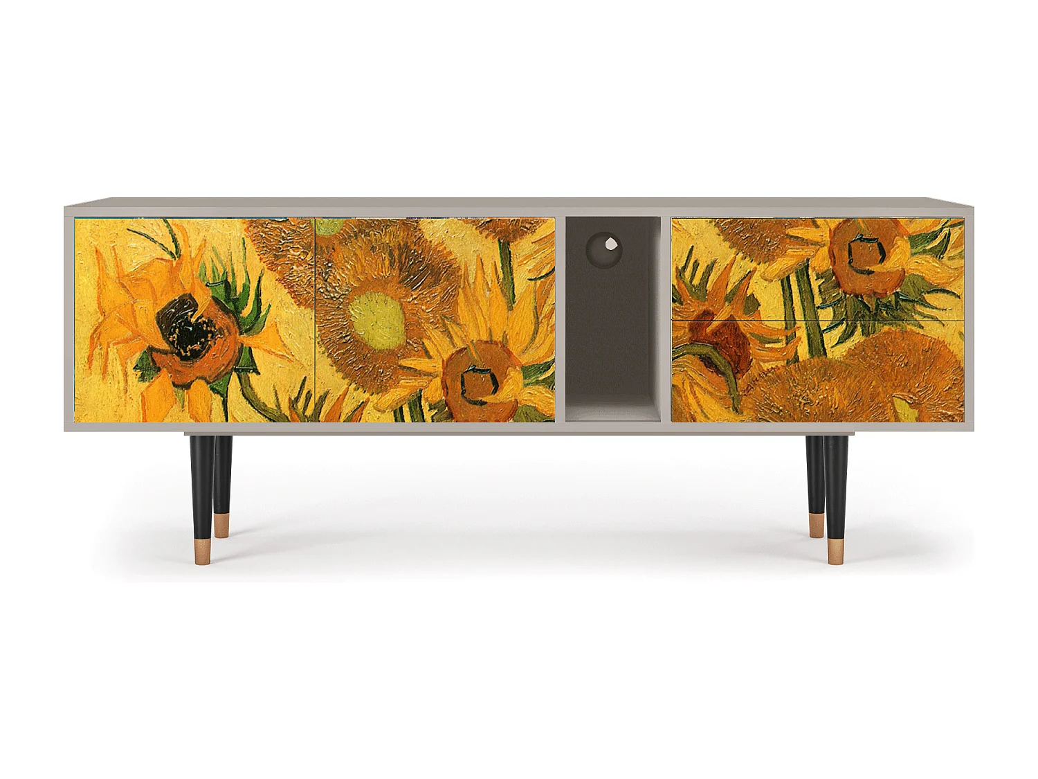 Mobile TV - 170х69х48 cm - T1 - Sunflowers, Sabbia