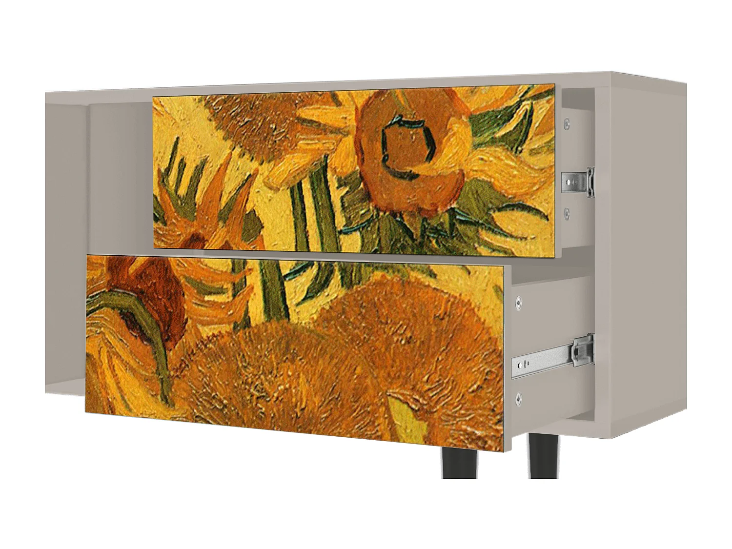 Mobile TV - 170х69х48 cm - T1 - Sunflowers, Sabbia