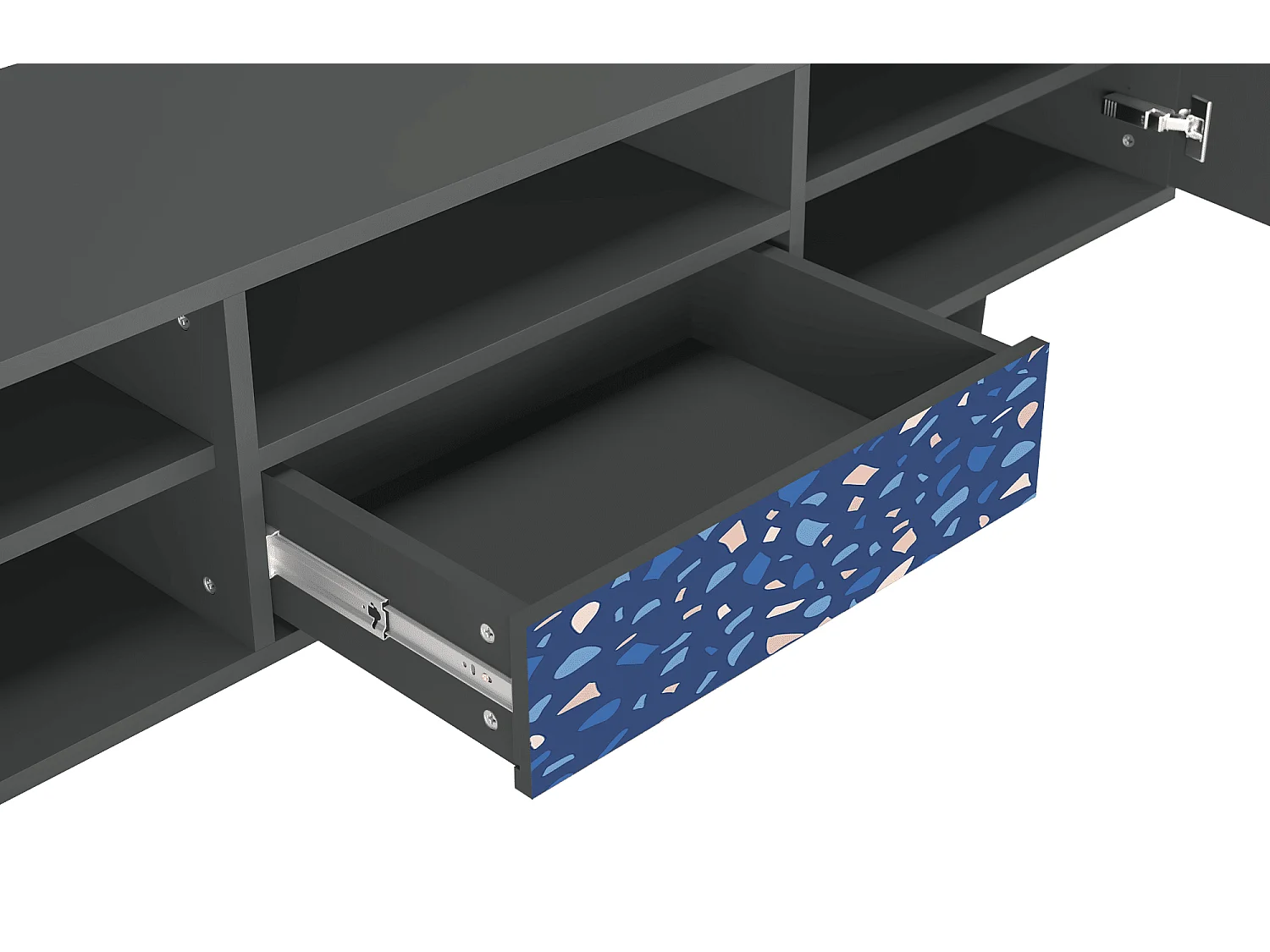 Meuble TV - 170х59х41 cm - T6 - Soap Whirpool, Anthracite