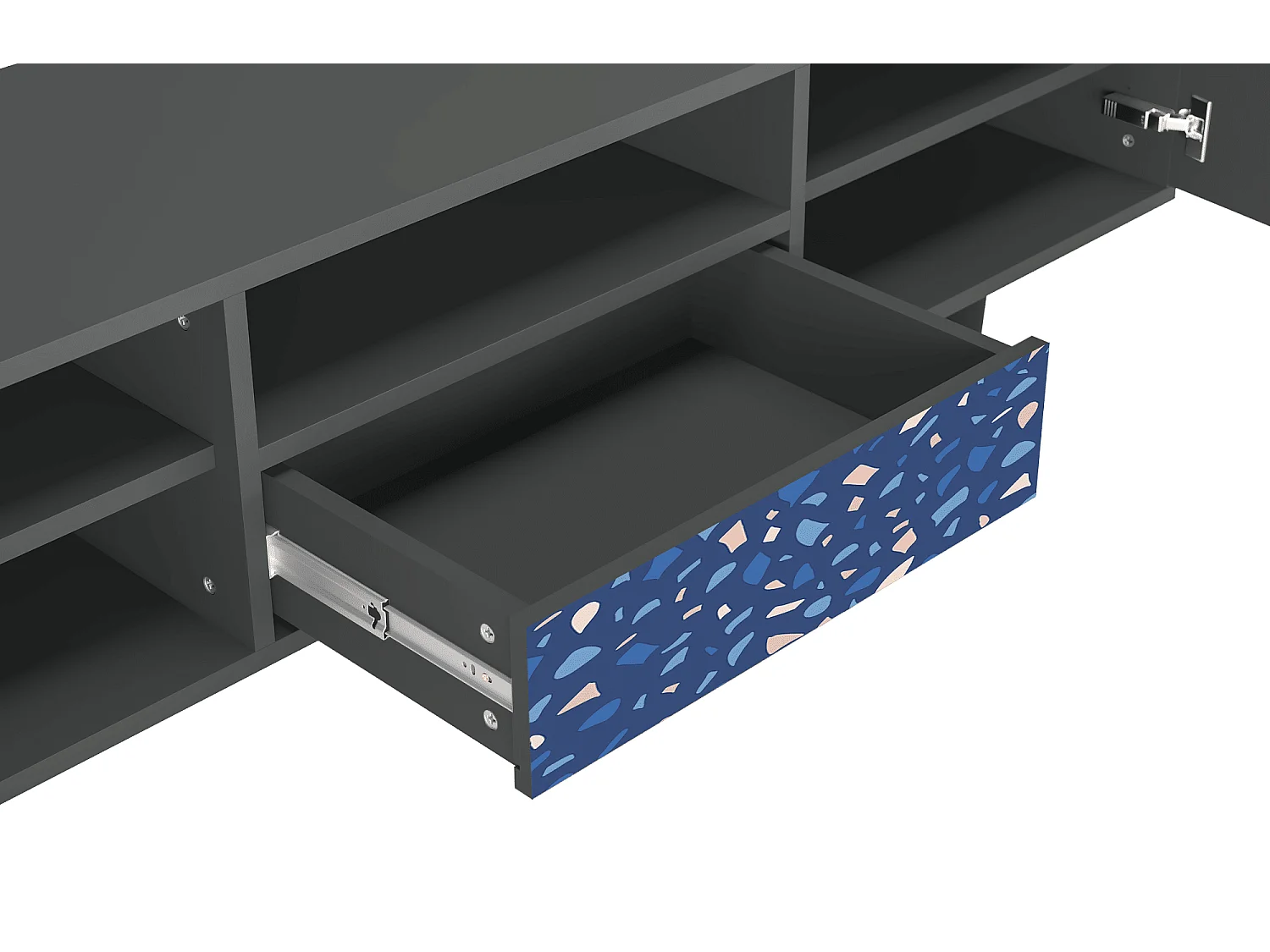 Meuble TV - 170х59х41 cm - T6 - Soap Whirpool, Anthracite