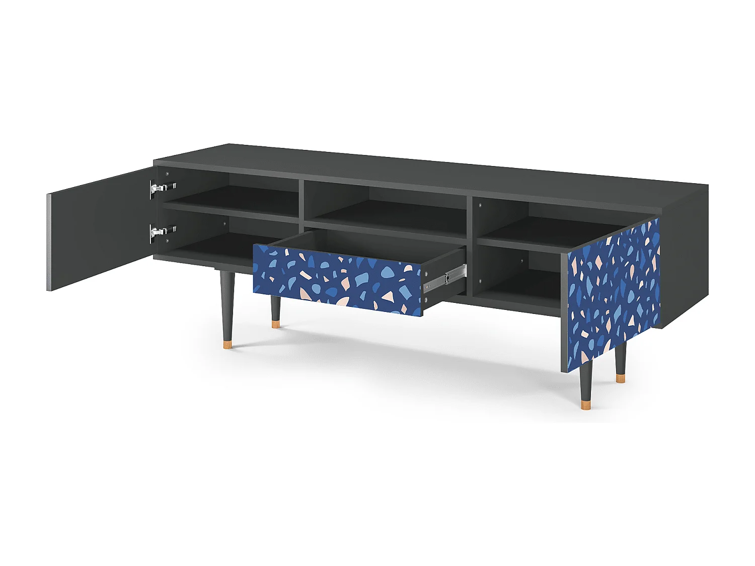 Meuble TV - 170х59х41 cm - T6 - Soap Whirpool, Anthracite