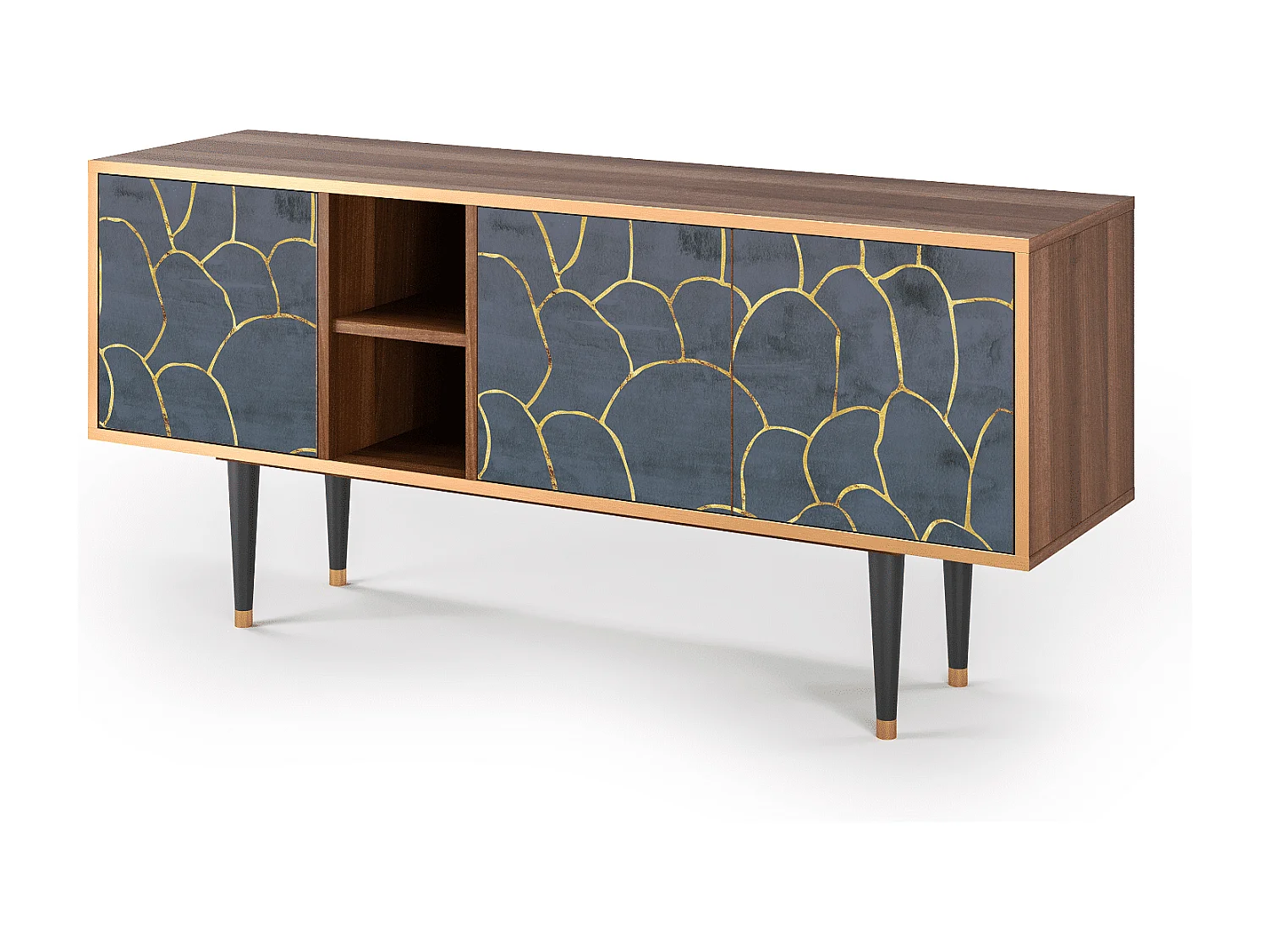 Meuble TV - 150х69х41 cm - T5 - Blue Lagoon, Noyer