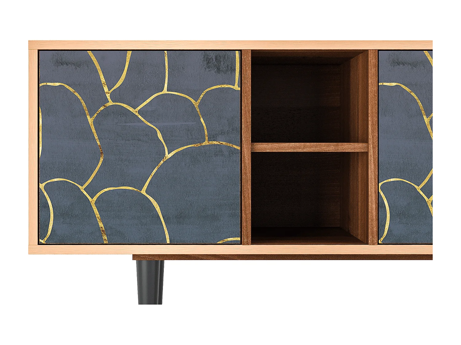 Meuble TV - 150х69х41 cm - T5 - Blue Lagoon, Noyer