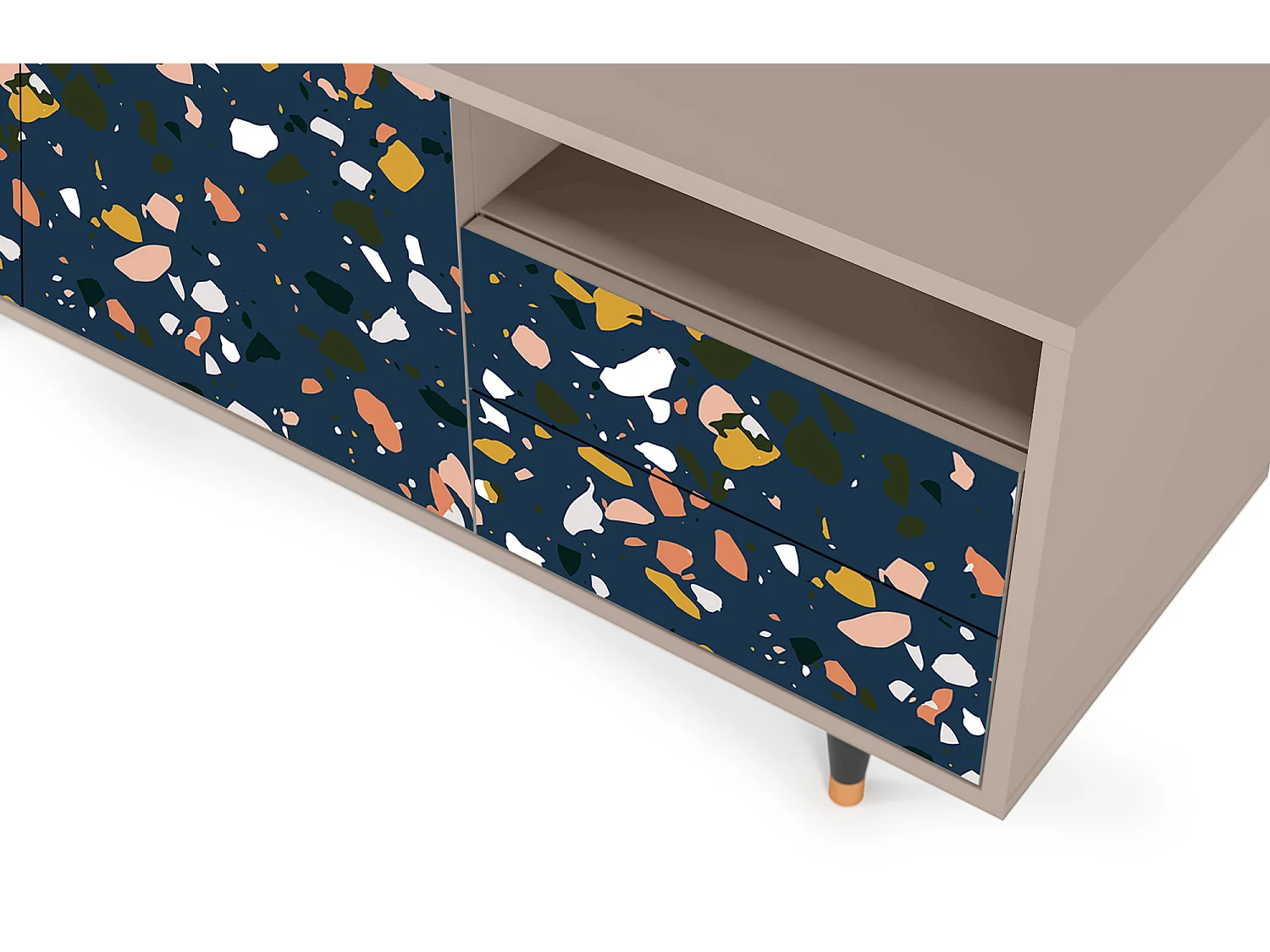 Meuble TV - 125х56х41 cm - T7 - Night Sky Langhterns, Latte